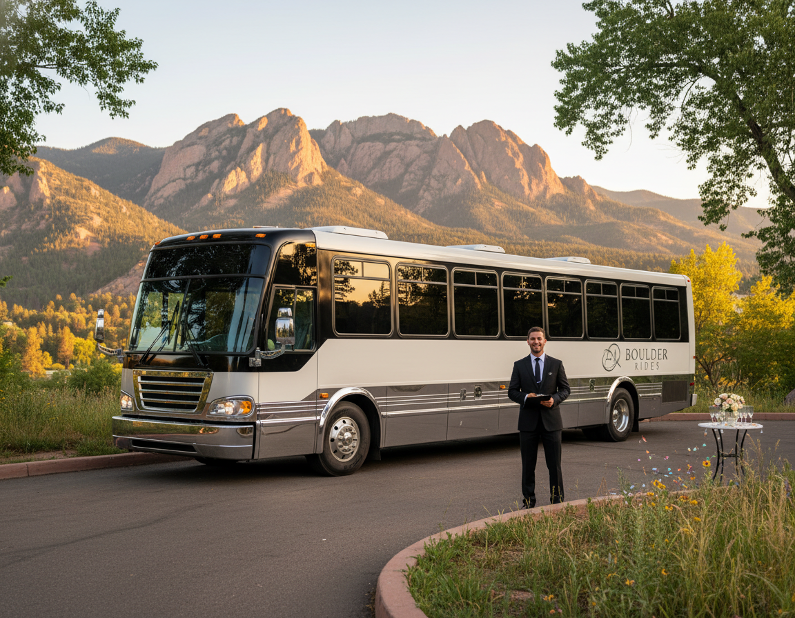 Castle Pines party bus and bus charter